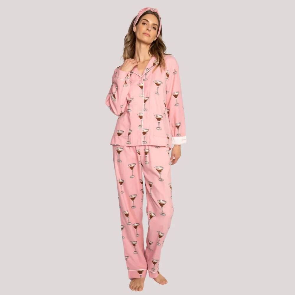 NEW PJ SALVAGE espresso martini pj set in pink